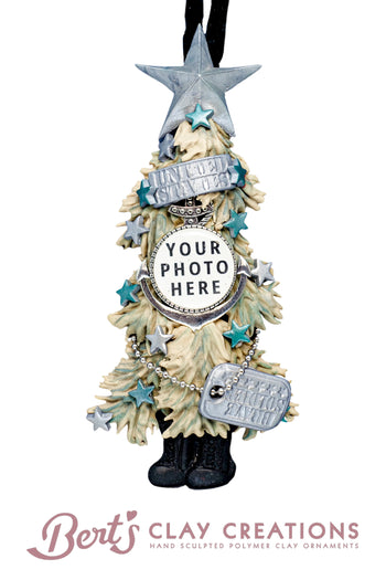 Military Tree Ornament - Navy